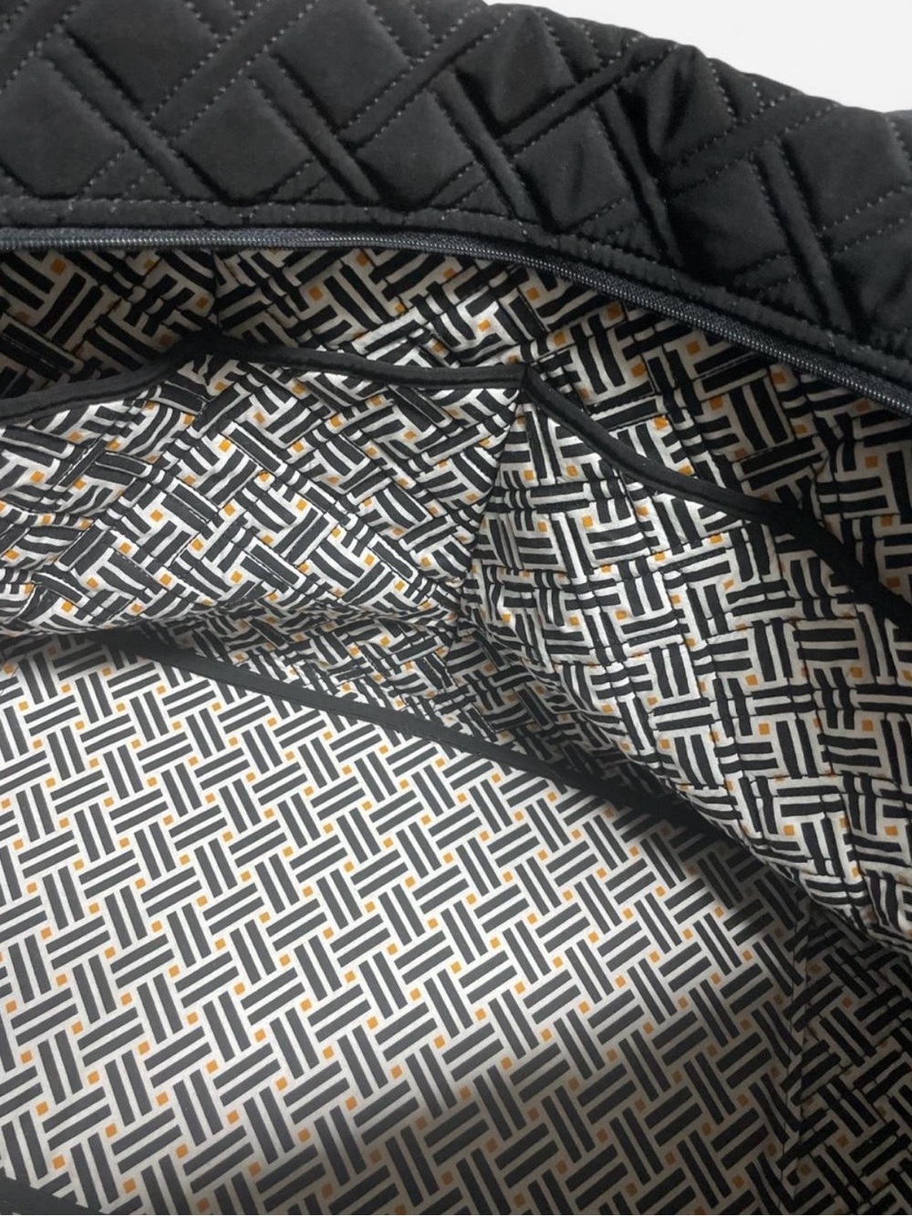 Vera Bradley Black Quilted Travel Duffle - Picture 8 of 8